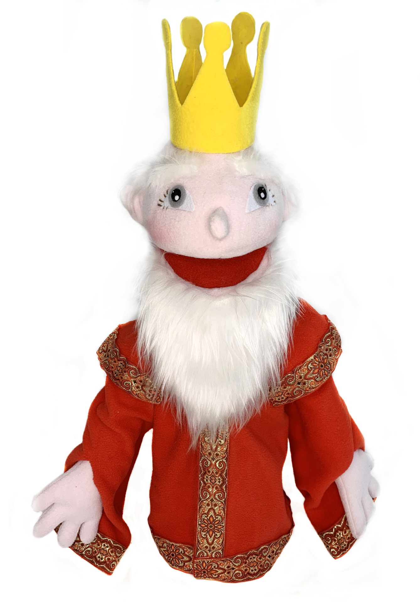 Король - кукла-маппет с открывающимся ртом, 60 см.