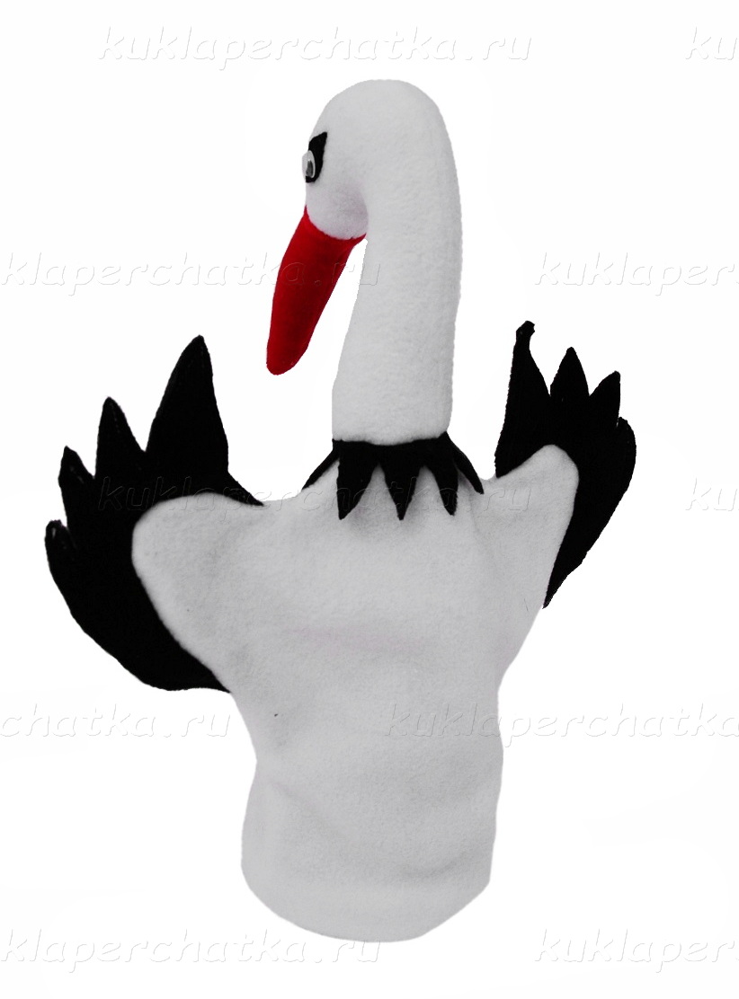Аист кукла-перчатка