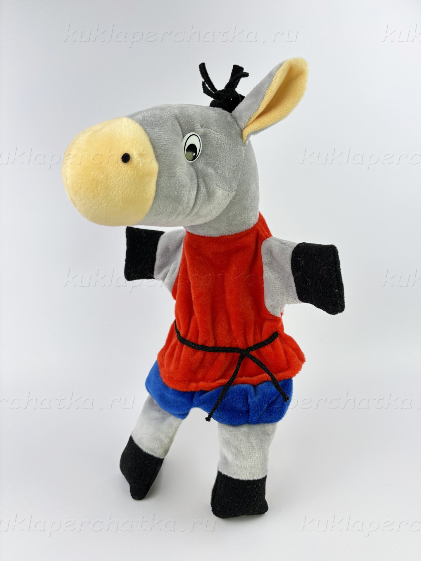Ослик с ножками (фабр) кукла-перчатка