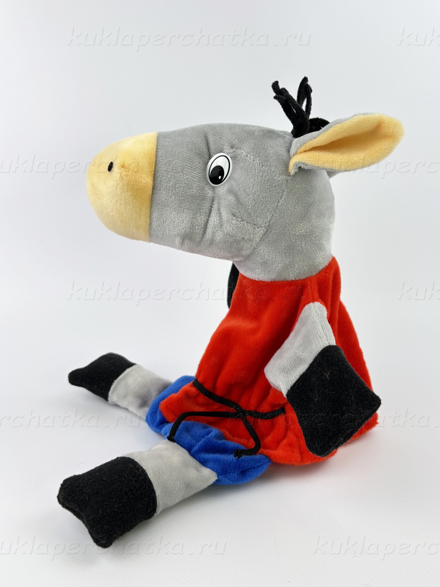 Ослик с ножками (фабр) кукла-перчатка