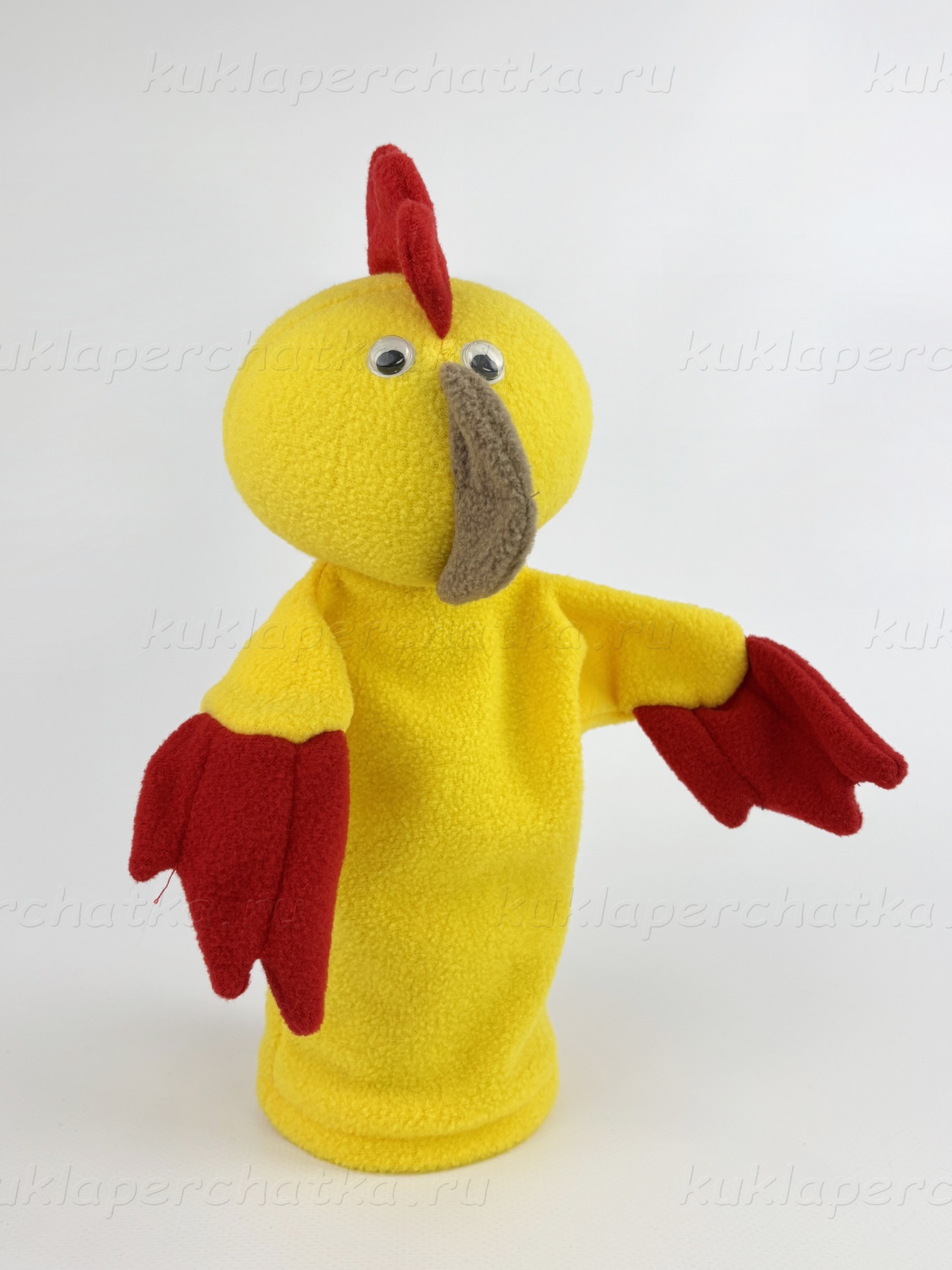 Петух желтый кукла-перчатка