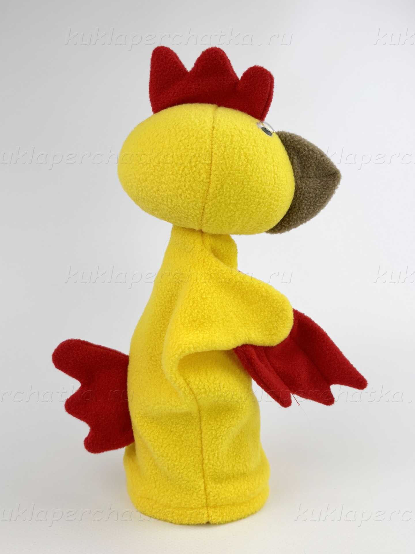 Петух желтый кукла-перчатка