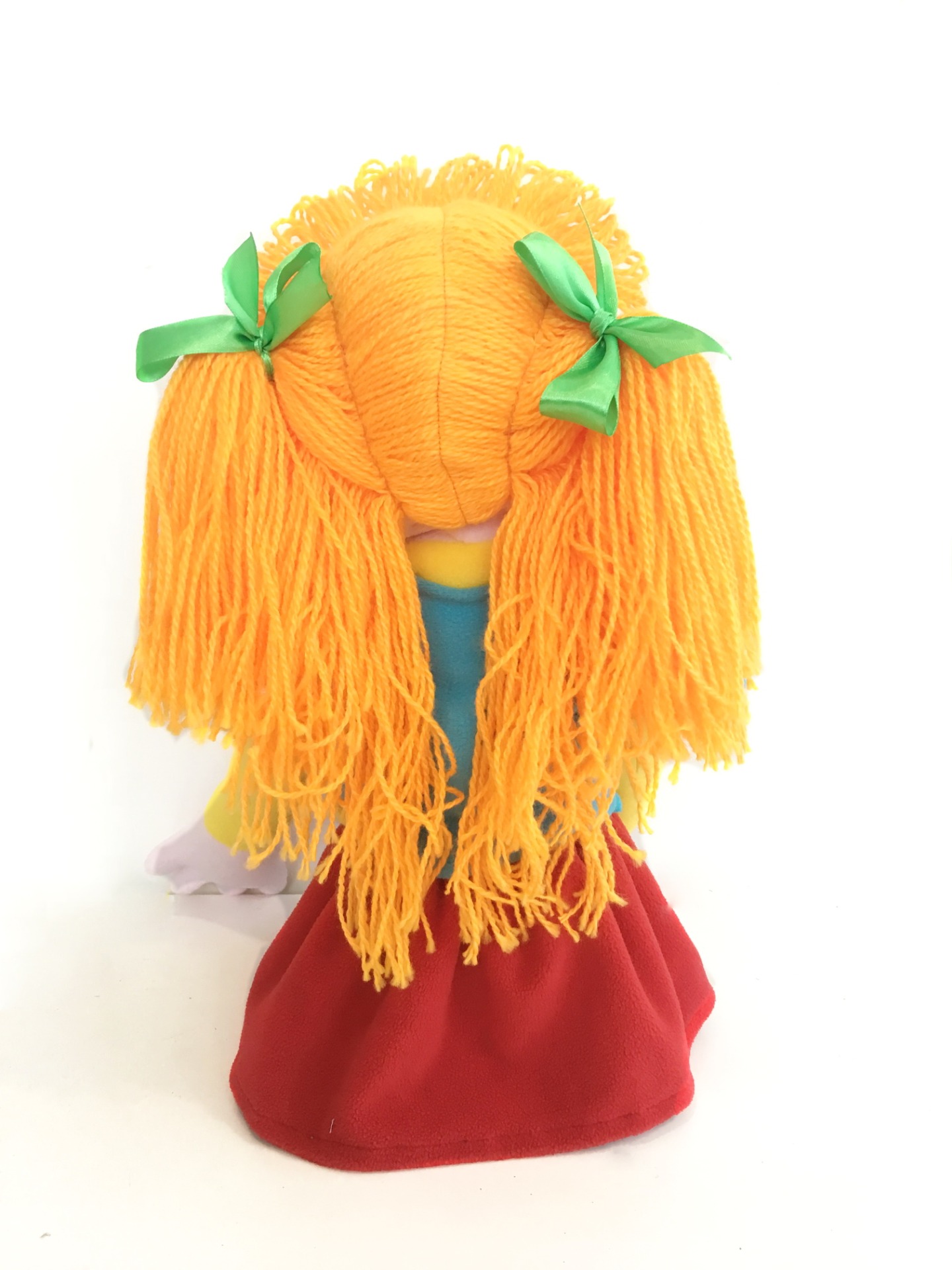 Девочка Рыжик большая - кукла-маппет с открывающимся ртом, 40-45 см