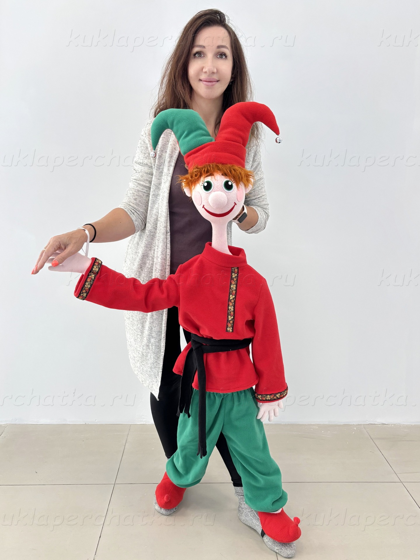 Петрушка - напольная / планшетная кукла, 150 см.