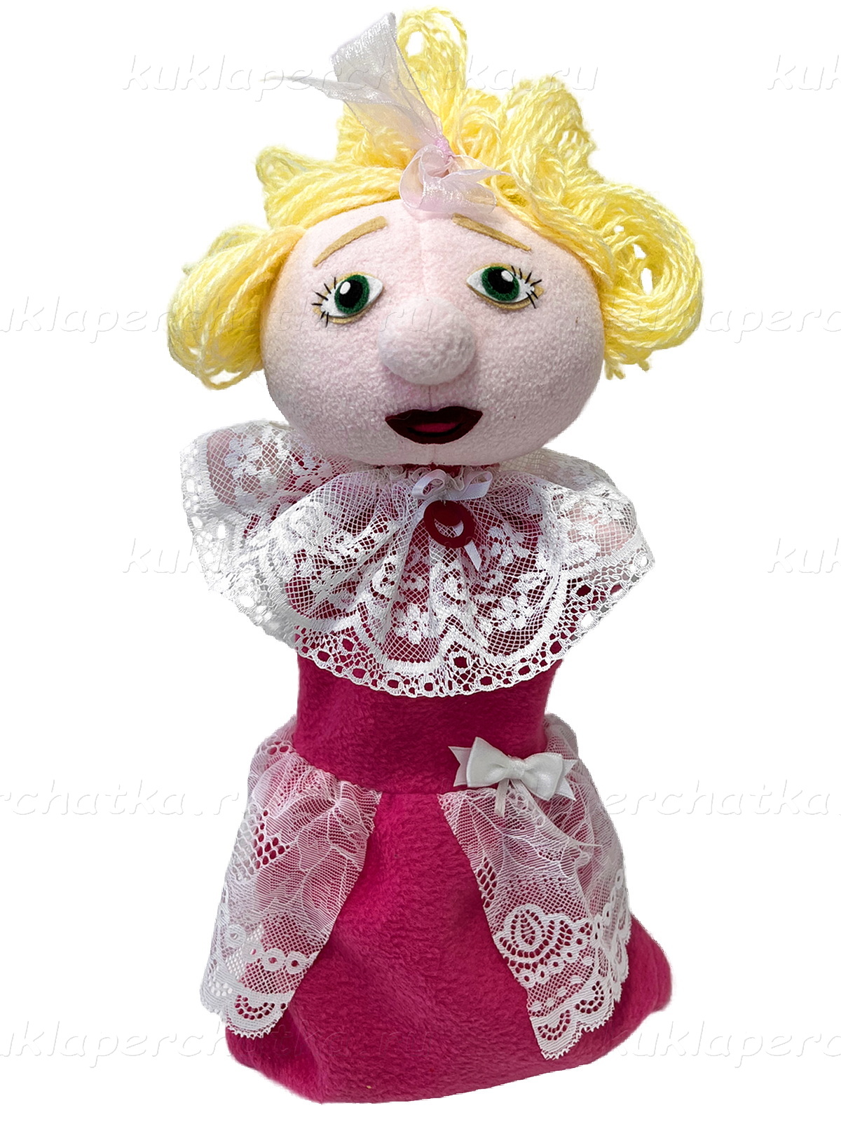 Девочка нарядная большая кукла-перчатка (35 см.)