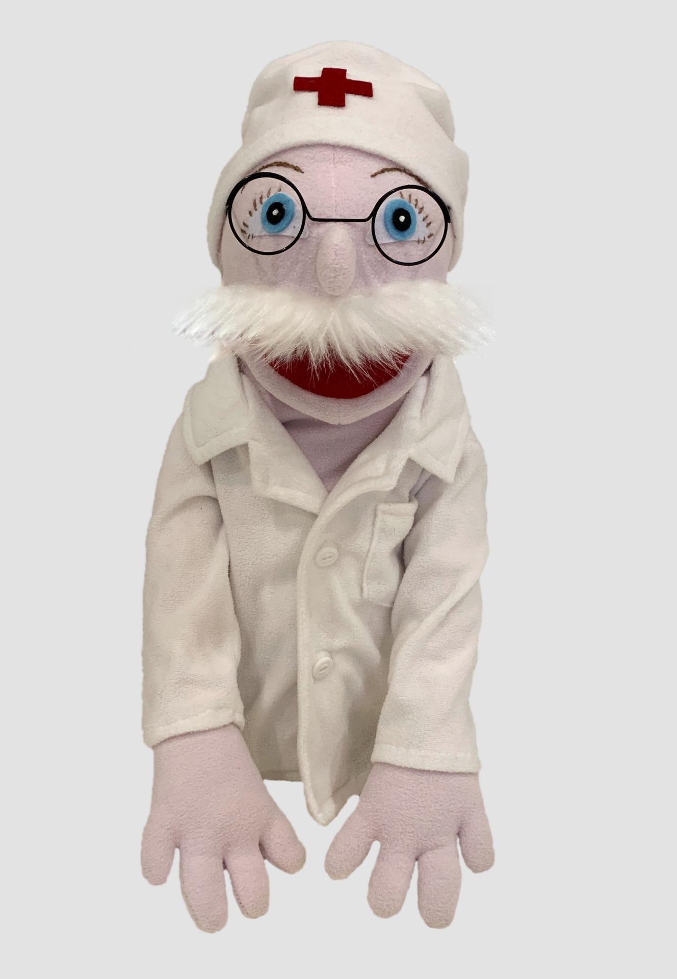Доктор / Врач - кукла-маппет с открывающимся ртом, 40 см.