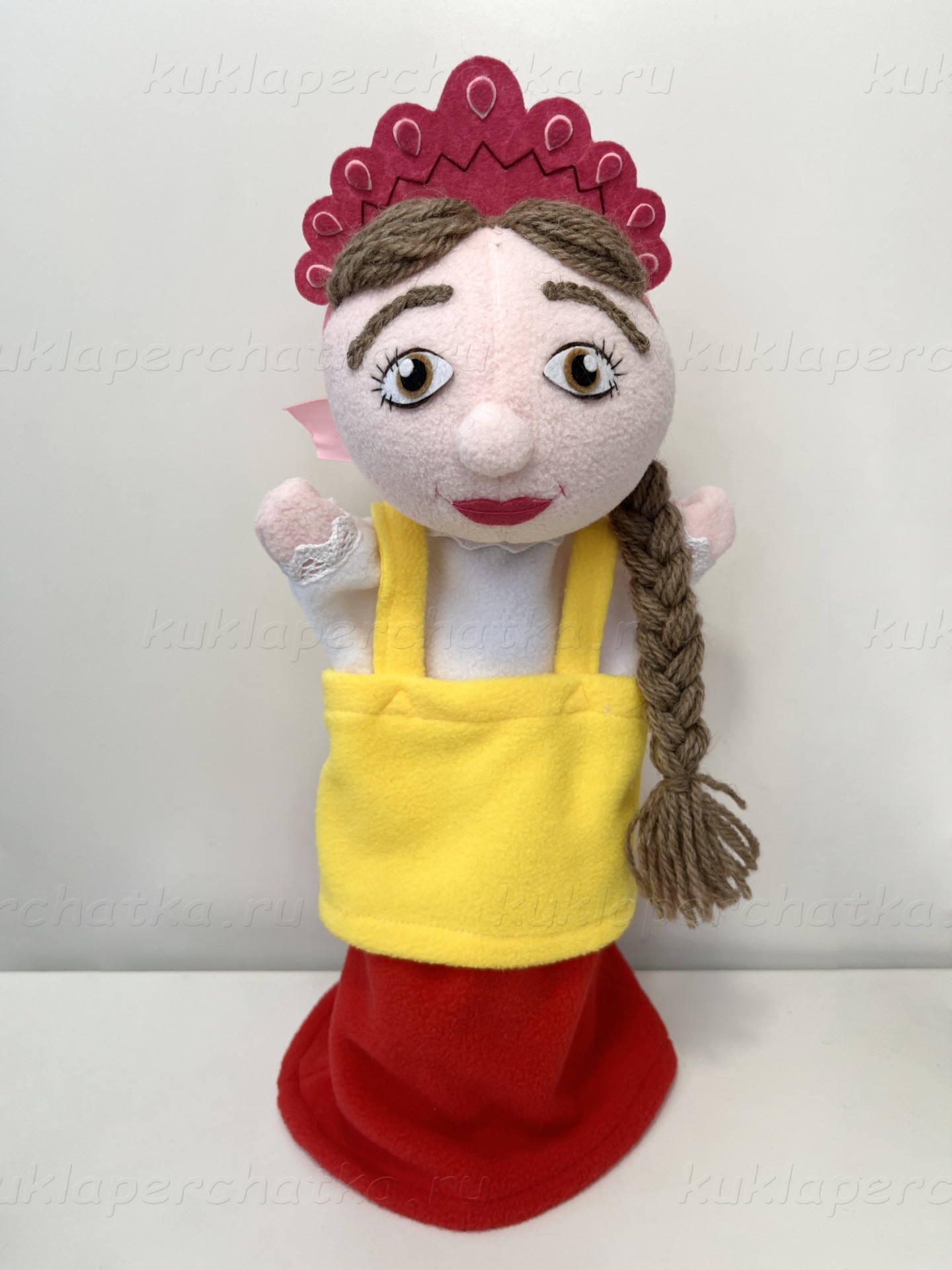 Девочка большая кукла-перчатка (35 см.)