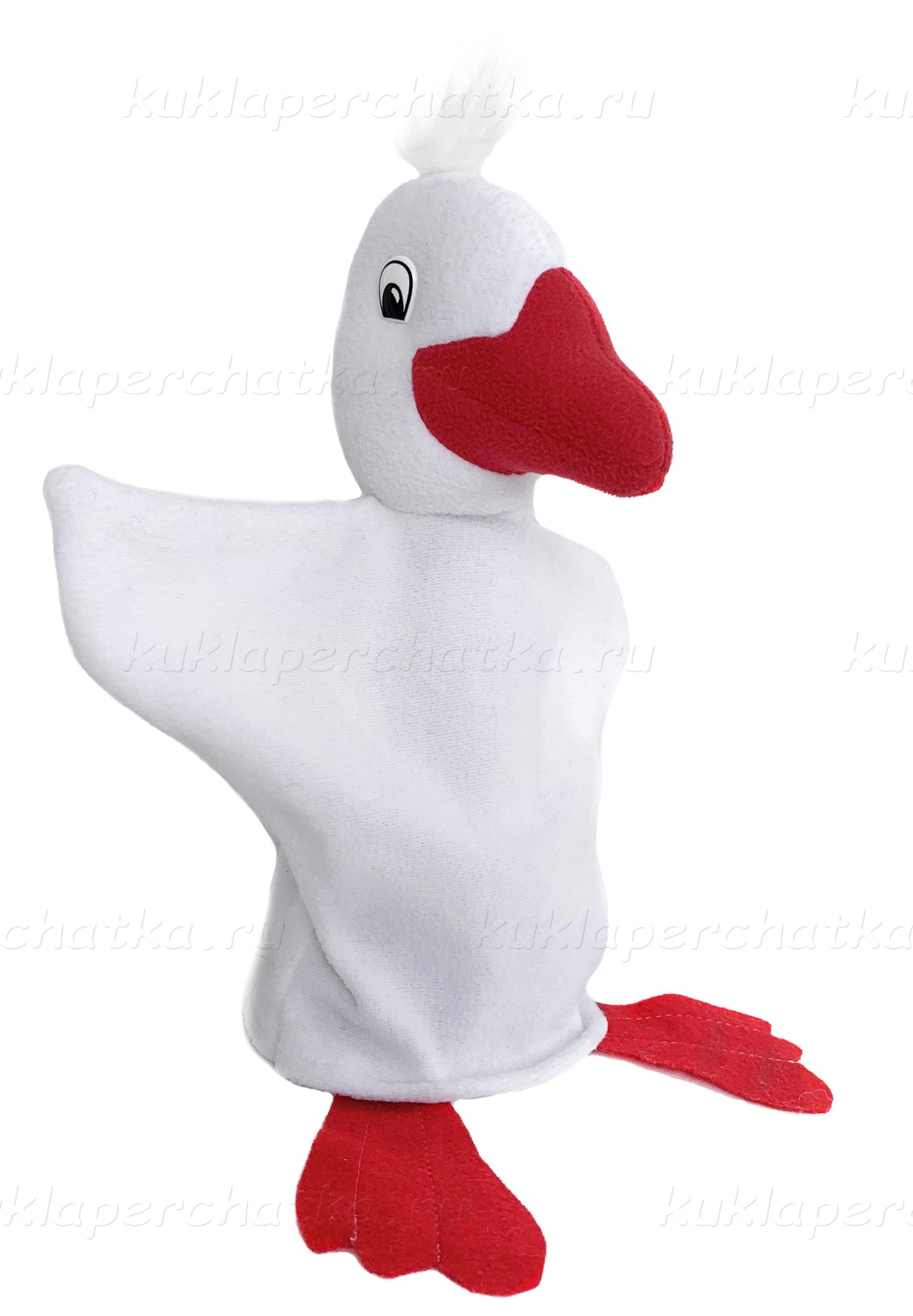 Гусь белый (фабр) кукла-перчатка