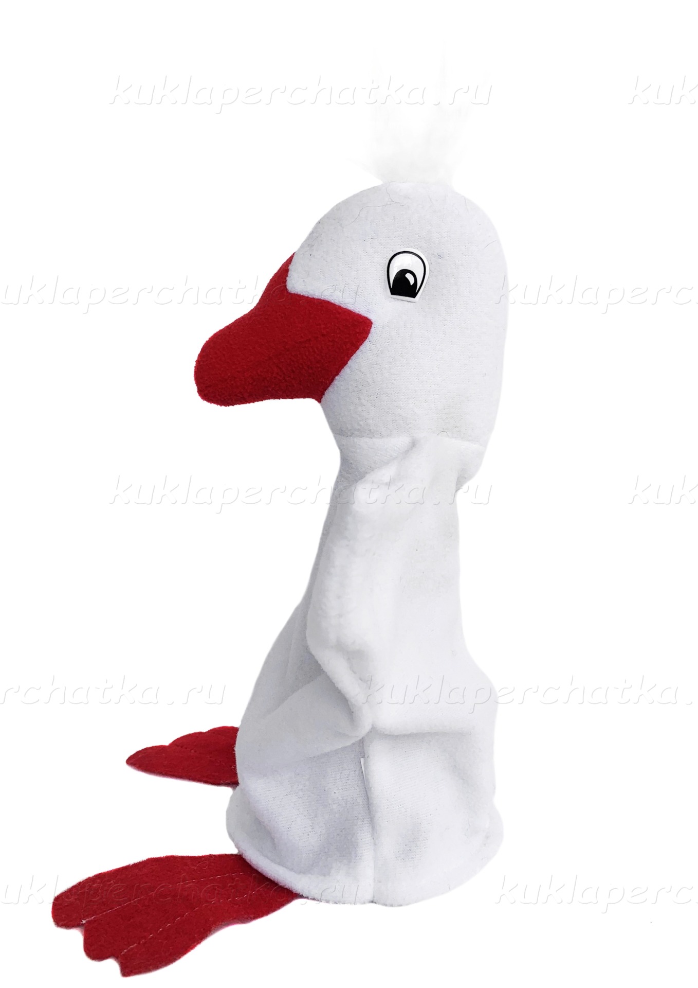 Гусь белый (фабр) кукла-перчатка