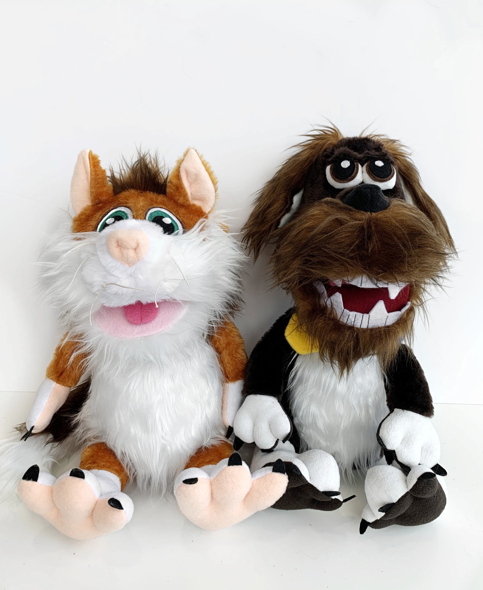 Кот и Пёс - набор кукол-маппетов, 45-50 см.