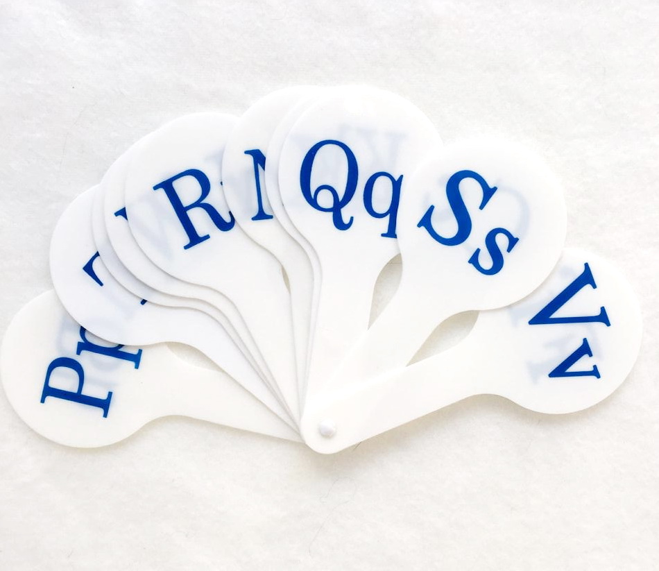 Веер с согласными буквами