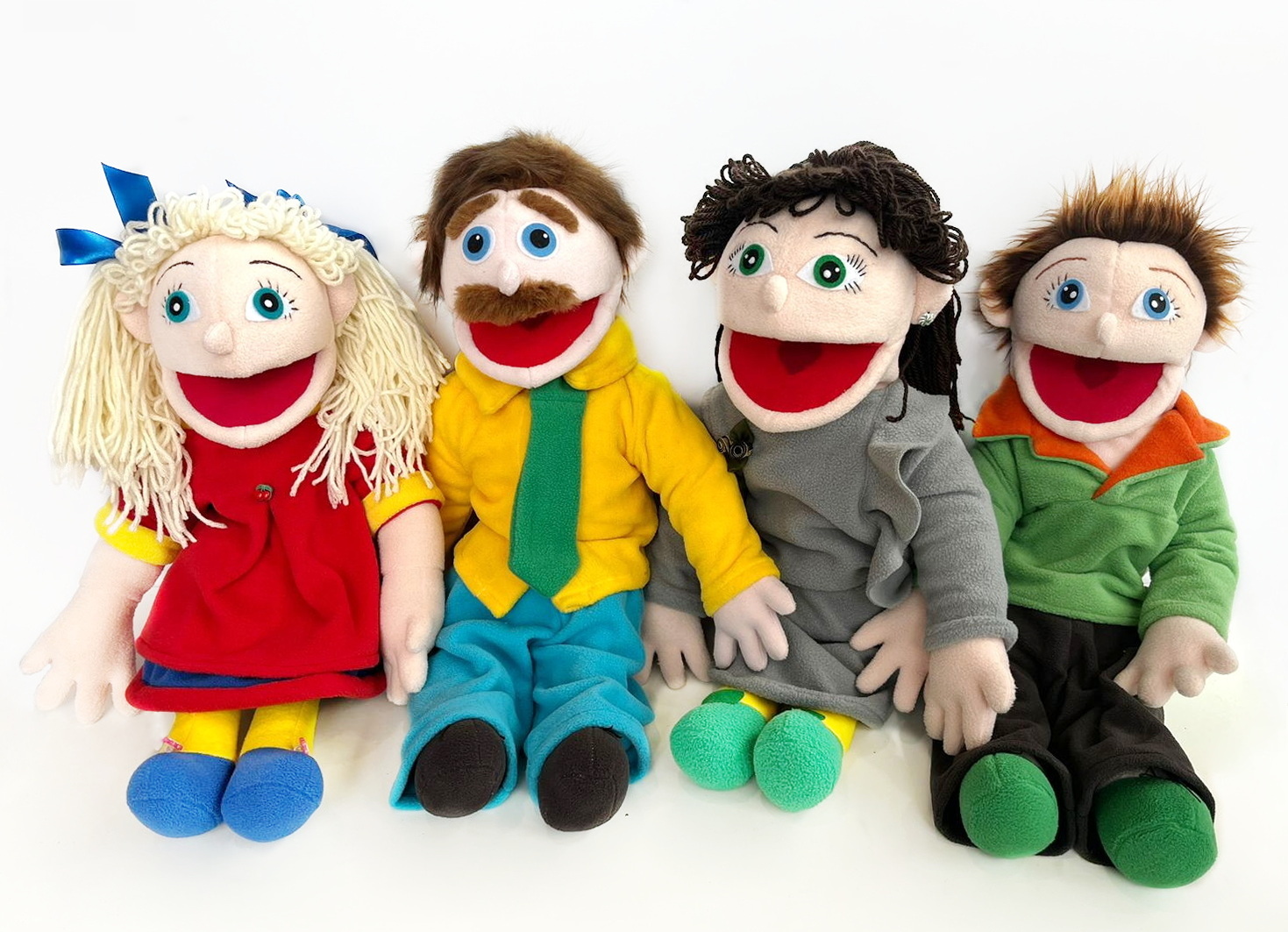 Семья, 4 персонажа - набор кукол-маппетов, 55 см.