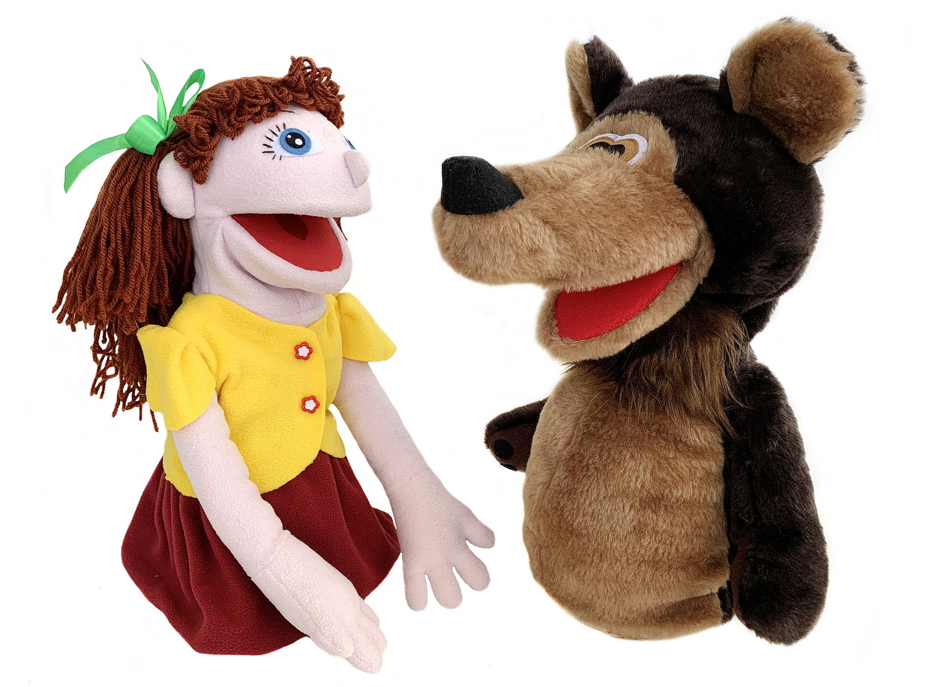 Маша и Медведь - набор кукол-маппетов, 40-50 см.