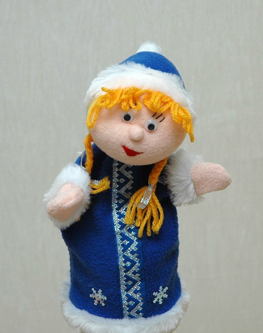 Дед Мороз красный (фабр) кукла-перчатка